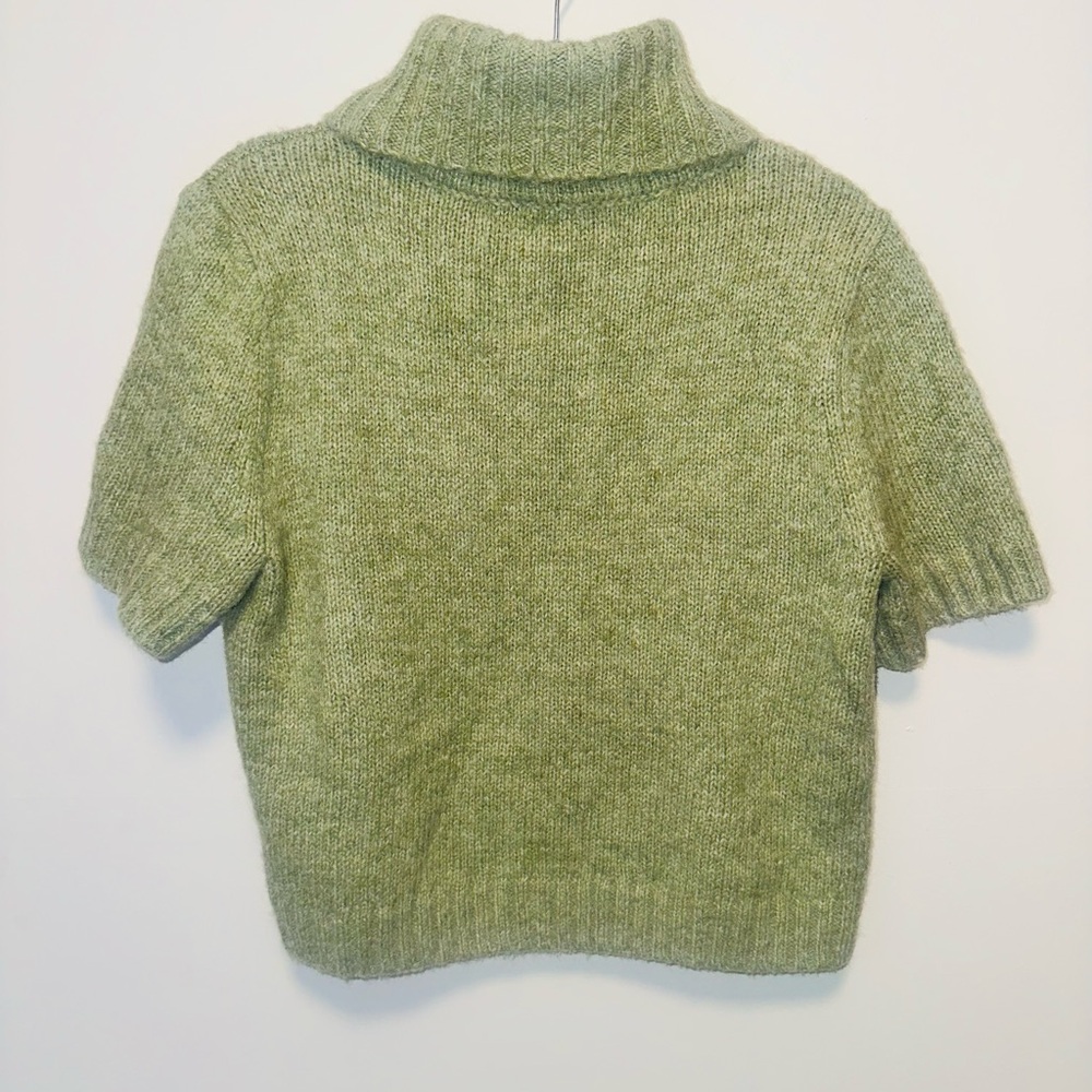 Abercrombie & Fitch Turtleneck Sweater Tee | Green - Picture 2 of 3